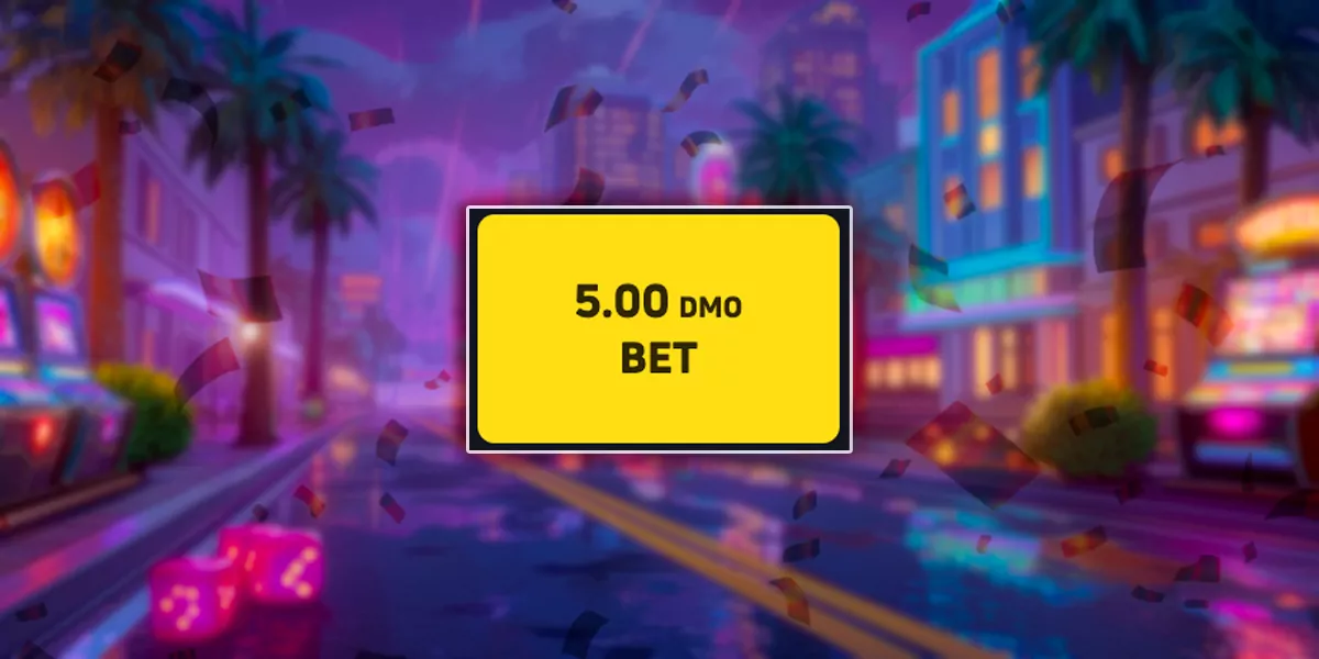 Button for placing a bet and starting the game