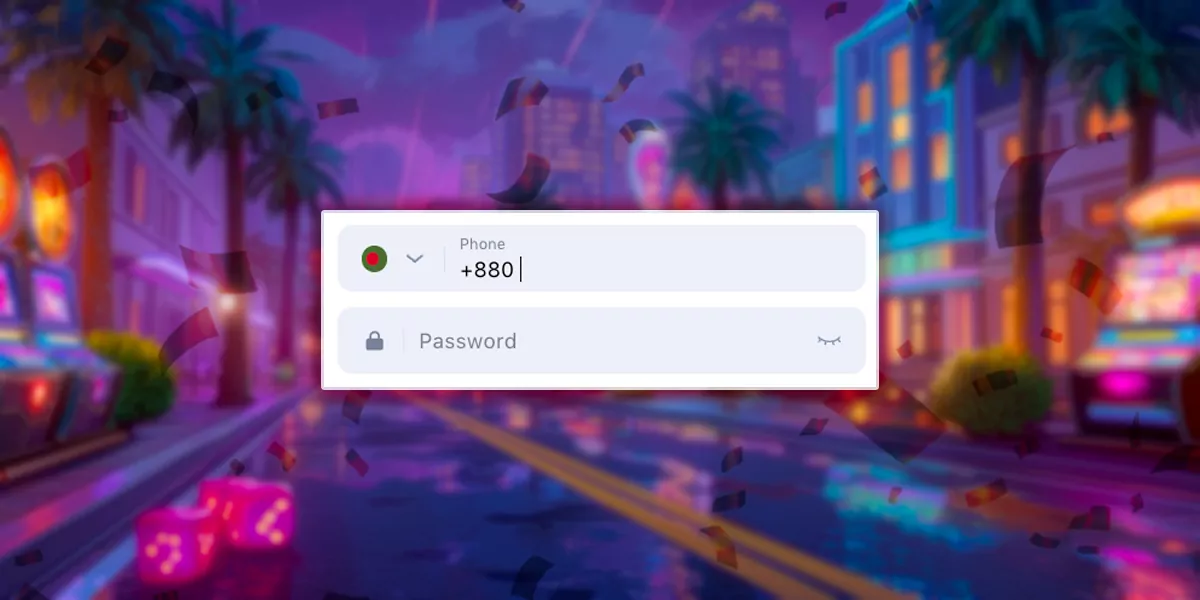 Entering login details
