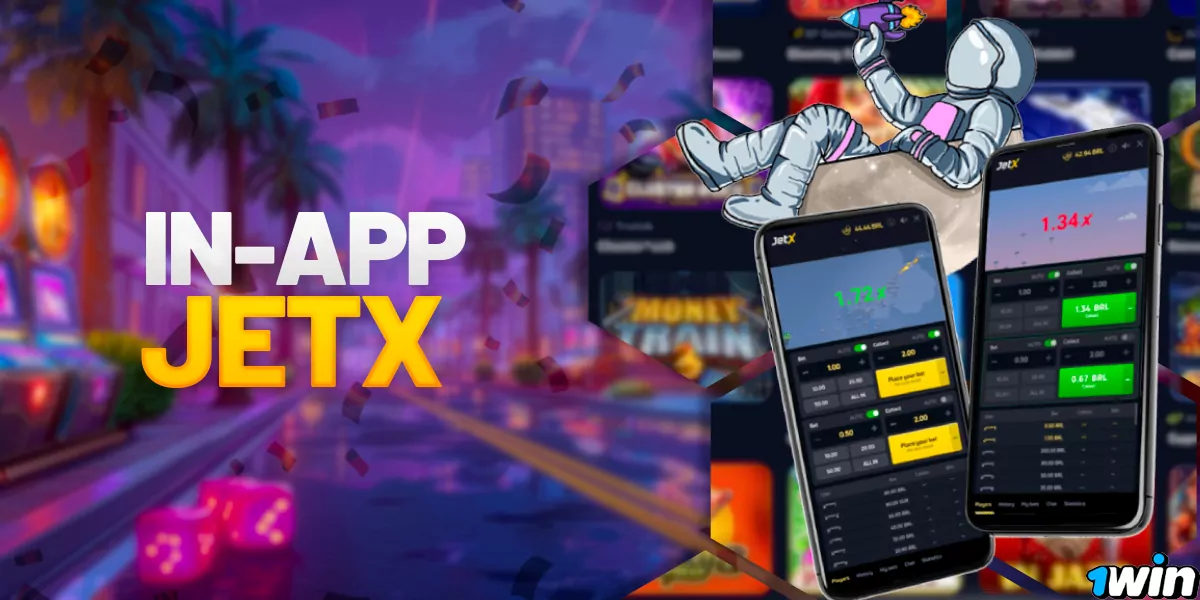 Play jetx in the 1win mobile app