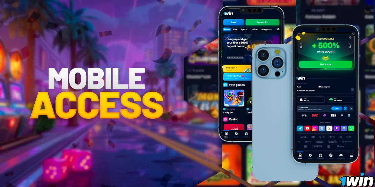 Mobile access to the 1win app